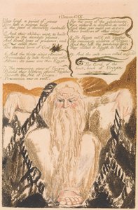 ウリゼンの最初の本、プレート25、彼らは何年も生きました。 。 。 。 （ベントレー28） 作： William Blake