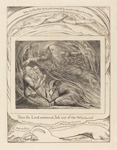 旋風の中からヨブに答える主 作： William Blake