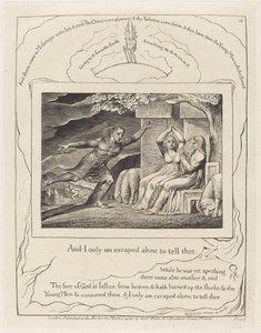 使者はヨブに不幸を告げる 作： William Blake