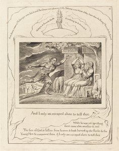 使者はヨブに不幸を告げる 作： William Blake