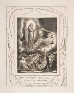 エリファズのビジョン、1825-26年の職業書からの挿絵。 作： William Blake