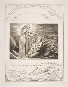 1825-26年の 『ヨブ記』の挿絵からの神の幻。 作： William Blake