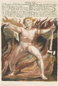 「生命の地球の血が震えた...」、「ウリゼンの最初の本」のプレート17 作： William Blake