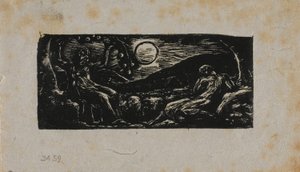 ウェルギリウスの牧歌より、果樹の下のテノット 作： William Blake