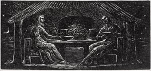 Thenot and Colinet sup togther、Dr。Thorntonの「The Pastorals of Virgil」のイラスト 作： William Blake