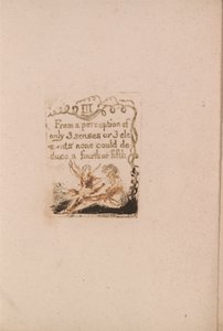 自然の宗教はありません、プレート5、III知覚から。 。 。 。 （ベントレーa6） 作： William Blake