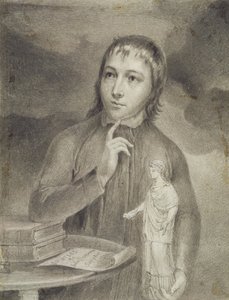 トーマス・アルフォンソ・ヘイリー、半身図、1800年頃（紙に灰色のb - cが付いたグラファイト） 作： William Blake