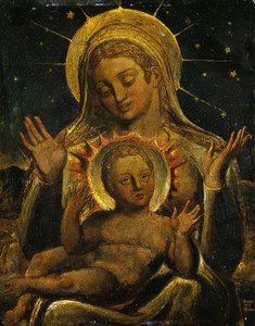 聖母子。 -子供との処女。 1825 作： William Blake