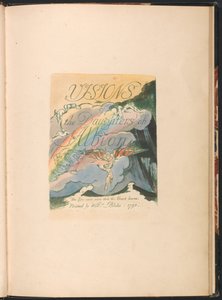 アルビオンの娘たちのビジョン、プレート2、タイトルページ 作： William Blake