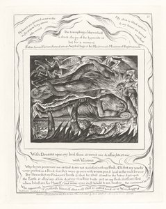 私のベッドの上の夢で、あなたは私を怖がらせ、ビジョンで私を怖がらせます。 作： William Blake