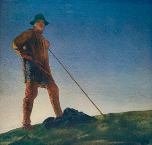 羊飼いは夜明けに銃を聞く、c1910、c1932 作： William Blamire Young