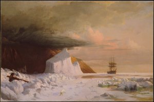 北極圏の夏：メルヴィル湾で流氷を突破する 作： ウィリアム・ブラッドフォード