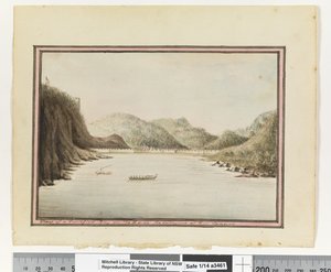 p.39をご覧ください。リオ・ジャネイロの入り口の東側にある要塞化された湾の眺め」1802年頃（水彩画）。 作： William Bradley