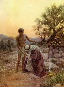 マウントモリアでのアブラハムとアイザック-聖書 作： William Brassey Hole
