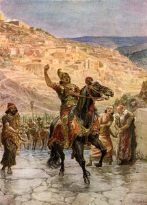 アッシリアのラブシャケはエルサレムの降伏を要求-聖書 作： William Brassey Hole