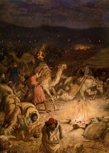 ミディアン人のキャンプのギデオン-聖書 作： William Brassey Hole