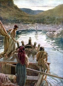 イエスはガリラヤの海で弟子たちに現れます-聖書 作： William Brassey Hole