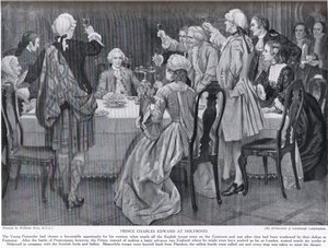 ホリールードのチャールズエドワード王子、「ハッチンソンのイギリス国民の物語」、1923年頃のイラスト 作： William Brassey Hole