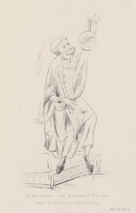 アストロラーベと望遠鏡を持つ天文学者 作： William Brenchley Rye