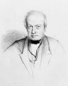 スコットランドの植物学者ロバート・ブラウン（1773-1858）の肖像、1849年頃（デッサン 作： William Brockedon