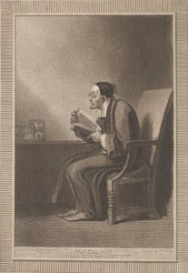 パンタロン。シックス・エイジは、リーンでスリッパなパンタルーンにシフトする Shakespeare, As Y..., 1799. 作： William Bromley