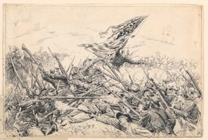 ブラッディ・アングル」でのハンコック軍団突撃の図面、1887年