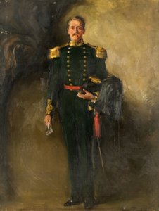 スコットランドの射手の緑の制服を着た男、20世紀（キャンバスに油彩） 作： William Bruce Ellis Ranken