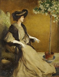 パトリックキャンベル夫人の肖像（キャンバスに油彩） 作： William Bruce Ellis Ranken