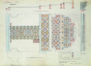 ボンベイ大聖堂（インド）の舗道のデザイン 作： William Butterfield
