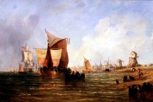 オランダ、ドートでの配送 作： William Calcott Knell