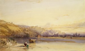 リヨンソーヌ川のほとり 作： William Callow