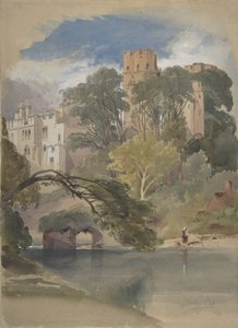 ウォーリック城のシーザーの塔、1850年頃。 作： William Callow