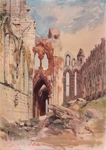 ウィットビー修道院、c1915の内部 作： William Callow