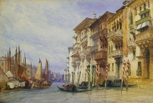 大運河の入り口近くの宮殿、ヴェネツィア、1898年 作： William Callow