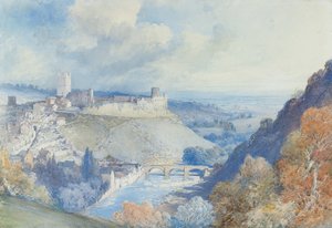 リッチモンド城と町、ヨークシャー 作： William Callow