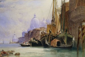 サンタマリアデッラサルートと大運河、ヴェネツィア 作： William Callow