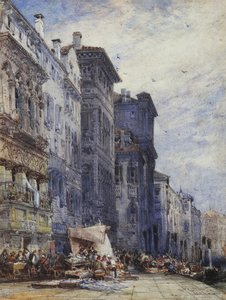 マーケットプレイス、コーブルク、 作： William Callow