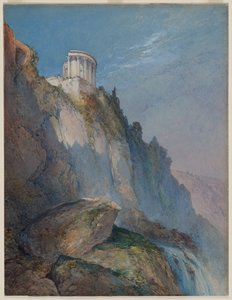 ウェスタ神殿とチボリの滝 作： William Callow