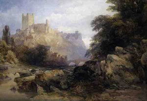 川から見た町と城」1860年頃（紙に水彩画） 作： William Callow