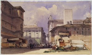 デル経由「パラディオコムナーレのあるインディペンデンツァ、ボローニャ、1892 作： William Callow