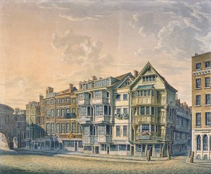 フリート・ストリート、ロンドン、1798年 作： William Capon