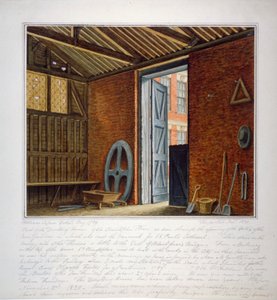 1820年、ロンドンのサザークにあるクリストファー・レン卿の住居の一部。        