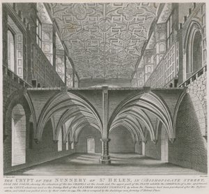 ロンドンのビショップスゲートストリートにあるセントヘレンの尼僧の地下室 作： William Capon