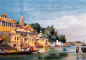 1857年、インドのガンジス川にあるカウポア。 作： William Carpenter