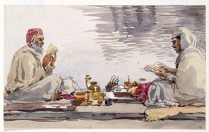 アムリトサル、グラント・サーヒブを読む二人の聖人 作： William Carpenter