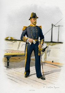 イギリス海軍大尉、c1890-c1893。 作： William Christian Symons