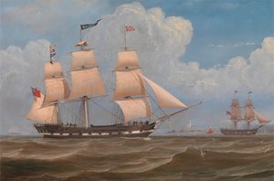 イギリスの商船「マラバール」 作： William Clark