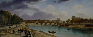 パリの下のセーヌ川 1825-35年頃（パネルに油彩 作： William Cowen