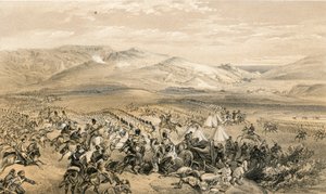 1854年10月25日、重騎兵旅団の突撃 作： William Crimea Simpson