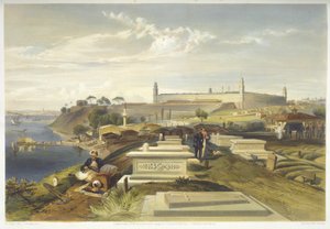 病院と墓地、Scutari、「東の戦争の席」のパブ。ポール・ウント・ドミニク・コルナギウント社、1856年 作： William Crimea Simpson